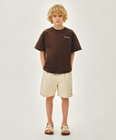 KIDS BACK GRAPHIC OVERSIZED TEE IN BROWN image 5