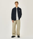 CLASSIC LOGO LINEN SHIRT IN NAVY image 5