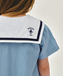 KIDS W SAILOR MARINE DRESS IN LIGHT BLUE image 5