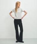 W BASIC TEE IN LIGHT HEATHER GREY image 5