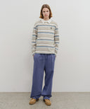 STRIPE COLLAR LONG SLEEVE IN BEIGE image 5