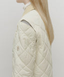W DETACHABLE QUILTING JACKET IN IVORY image 7