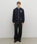 BIG COLLEGE LOGO GRAPHIC HOODIE ZIPUP IN NAVY image 5