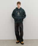 CREST CRACK LOGO OVERSIZED HOODIE IN DARK GREEN image 5