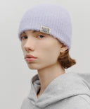 CLASSIC LOGO HAIRY BEANIE IN LIGHT PURPLE image 5