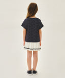 KIDS W MARINE PLEATED SKIRT IN IVORY image 5