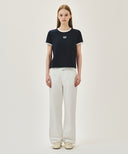 W CLASSIC LOGO RINGER TEE IN NAVY image 5