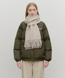 FUZZY SOLID KNIT MUFFLER IN OATMEAL image 5