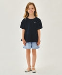 KIDS W PEPLUM BLOUSE IN NAVY image 5