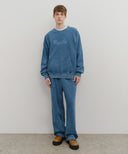 GARMENT DYED SWEATSHIRT IN BLUE