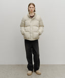 CLASSIC LOGO DOWN JACKET IN LIGHT BEIGE image 5