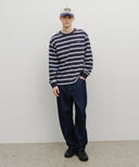 MULTI COLOR STRIPE LONG SLEEVE IN NAVY image 11