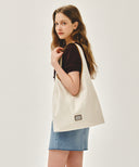CLASSIC LOGO ONE SHOULDER BUCKET BAG IN NATURAL image 6