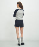 W BASIC SWEAT SHORTS IN NAVY image 11