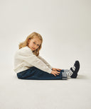 KIDS W POINTELLE KNIT CARDIGAN IN IVORY image 5