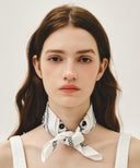 CLASSIC LOGO BANDANA SCARF IN WHITE image 5