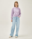 W CLASSIC LOGO CROP SWEATSHIRT IN LAVENDER image 5