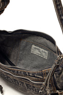MATIN WASHED DENIM MINI HOBO BAG IN BLACK image 9