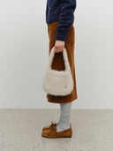 CLASSIC LOGO MINI KNIT BAG IN CREAM