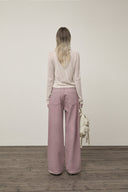 DIAGONAL TEXTURE KNIT TOP IN LIGHT BEIGE image 6