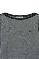 ESSENTIAL BOAT NECK KNIT TOP IN BLACK image 4