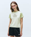 W CONTRAST GRAPHIC TEE IN LIGHT GREEN image 1