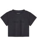 PIGMENT LOGO CROP TOP IN DARK GRAY image 1