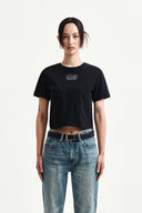 LABEL POINT LETTERING CROP TOP IN BLACK image 15