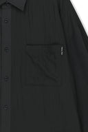 MIXED PANEL OVER FIT SHIRT IN BLACK image 17