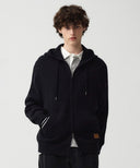 HOODIE ZIP-UP CARDIGAN IN NAVY image 1