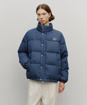 CLASSIC LOGO DENIM DOWN JACKET IN DARK BLUE image 14