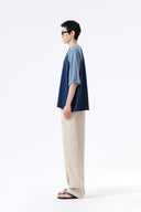 SIDE TAB WASHED COTTON PANTS IN CHARCOAL GREY image 16