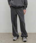 W SMALL CLASSIC LOGO CROP HOODIE IN LIGHT HEATHER GREY image 15