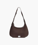 CLASSIC LOGO ROUND SHOULDER BAG IN BROWN image 9