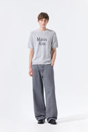 HALF SLEEVE LOGO PULLOVER FOR MEN IN LIGHT GRAY image 9