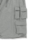 TERRY UTILITY POCKET BERMUDA PANTS IN GRAY image 14
