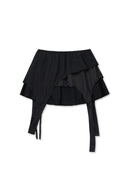 MULTI PANEL LAYERED SKIRT IN BLACK image 2
