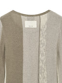 COLOR BLOCK SLIM KNIT CARDIGAN IN BEIGE