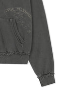VINTAGE GRAFFITI FUR-TRIM HOODY ZIP UP IN CHARCOAL GREY