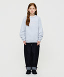 KIDS CLASSIC LOGO EMBOSSING SWEATSHIRT IN LIGHT BLUE