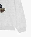 KIDS NORDIC BEAR SWEATSHIRT(BRUSHED) IN LIGHT HEATHER GRAY