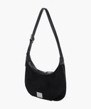CLASSIC LOGO HALF MOON 2-WAY CROSS BAG IN BLACK