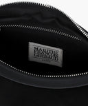 CLASSIC LOGO HALF MOON 2-WAY CROSS BAG IN BLACK