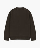 PREMIUM SMALL CLASSIC LOGO CASHMERE V-NECK CARDIGAN IN BROWN