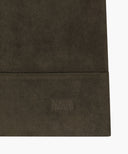 W FAUX LEATHER SLEEVELESS MINI DRESS IN BROWN