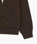 SMALL CLASSIC LOGO EMBROIDERY HOODIE IN BROWN