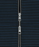 SMALL CLASSIC LOGO STRIPE OVERSIZED HOODIE ZIPUP IN DARK BLUE
