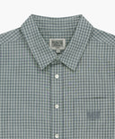 MICRO CLASSIC LOGO OVERSIZED CHECK SHIRT IN BLUE