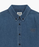 MICRO CLASSIC LOGO OVERSIZED DENIM SHIRT IN BLUE