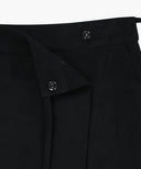 W SUEDE WRAP SKIRT IN BLACK